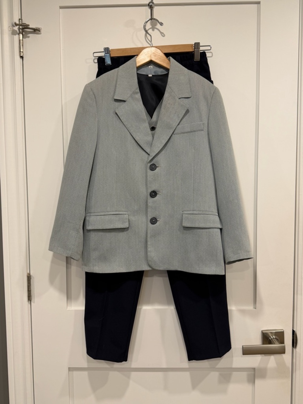 Light Blue Kids' Three-Piece Suit, Made in Italy